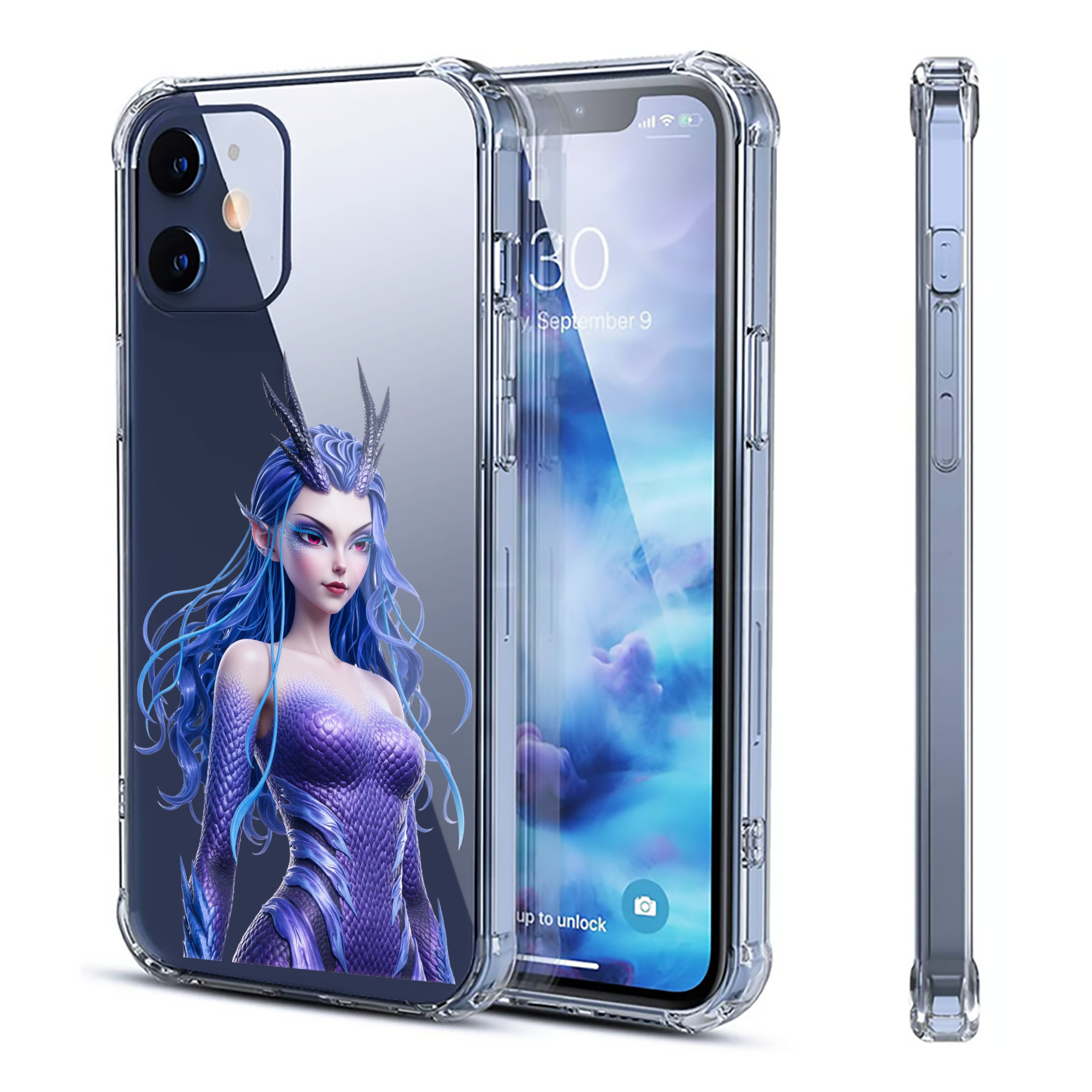 （画像用） Ne Zha 2 ナタ 魔童の大暴れ 【iPhone 12シリーズ対応】透明スマホケース（クリアソフトケース）